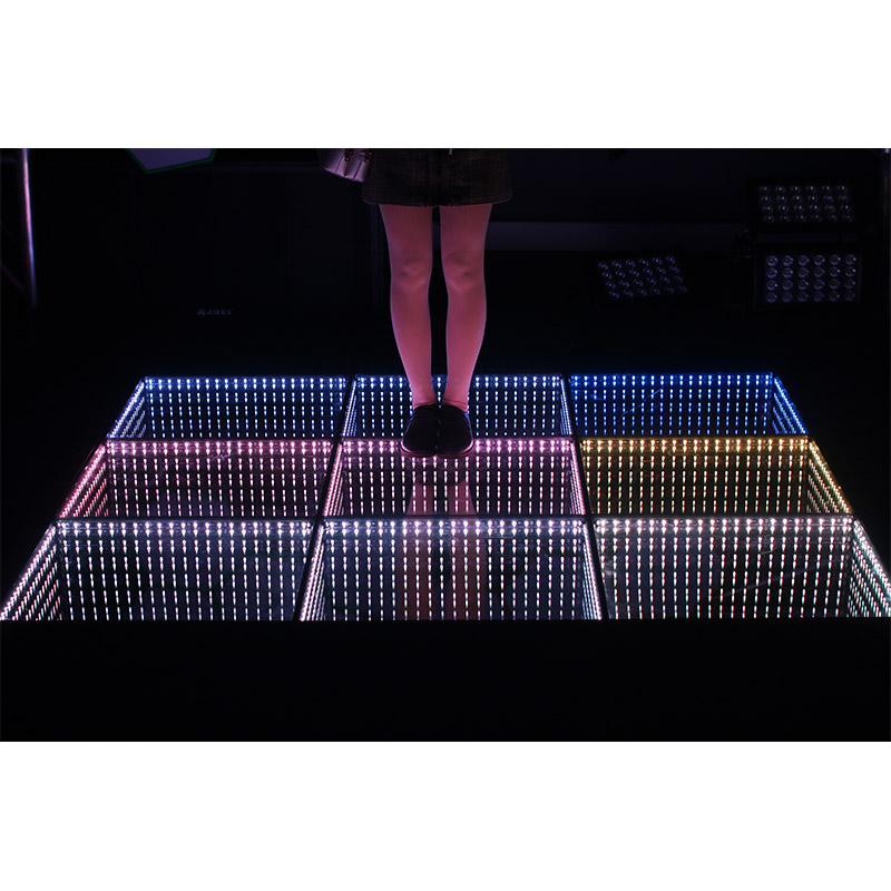 Unendliche Disco Abyss RGB 3D-Spiegel-Tanzfläche